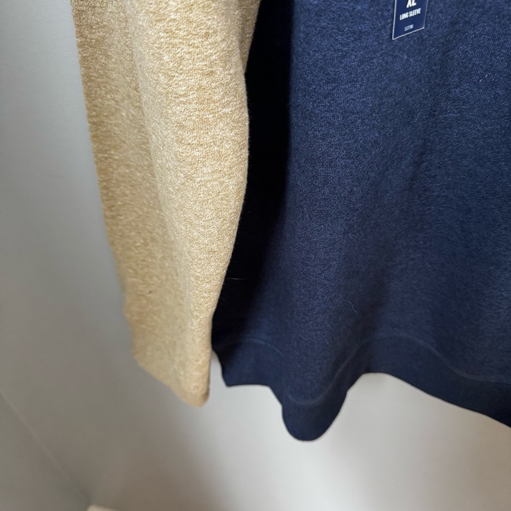 NWT- IZOD Advantage Performance quarter zip fleece sweater Sz XL Heathered Camel - Picture 6 of 8